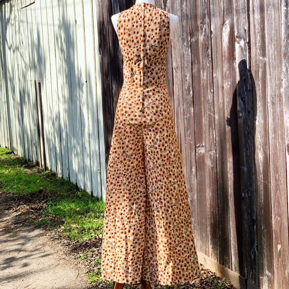 SOLD Elegant Miss Animal Print Palazzo Jumpsuit - Picture 4 of 7